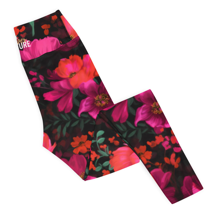 [Floral Bloom] Night Flora Yoga Leggings Leggings The Hyper Culture