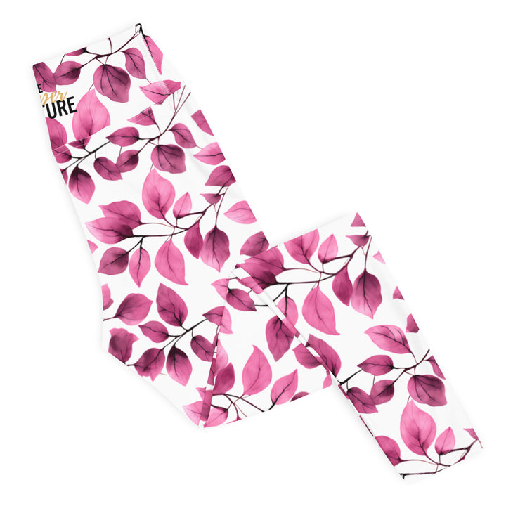[Floral Bloom] Love Leaf Yoga Leggings Leggings The Hyper Culture