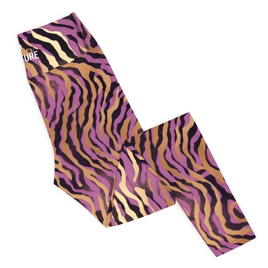 [Wild Side] Purple Stripie Yoga Leggings Leggings The Hyper Culture