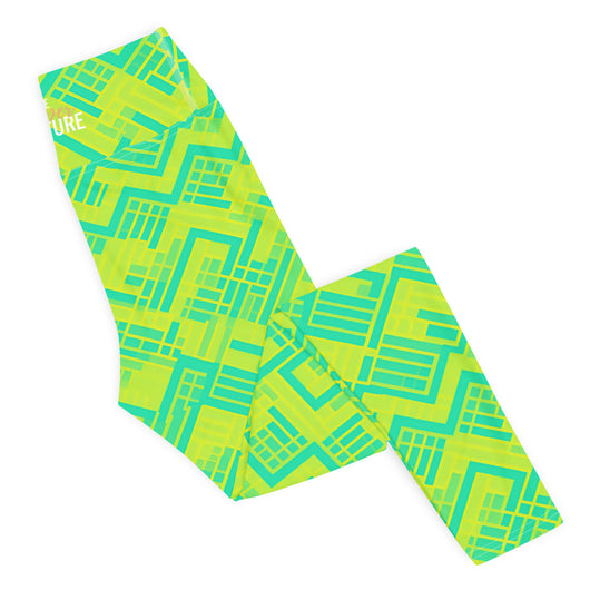 [GeoModa] Lemon Zest Yoga Leggings Leggings The Hyper Culture