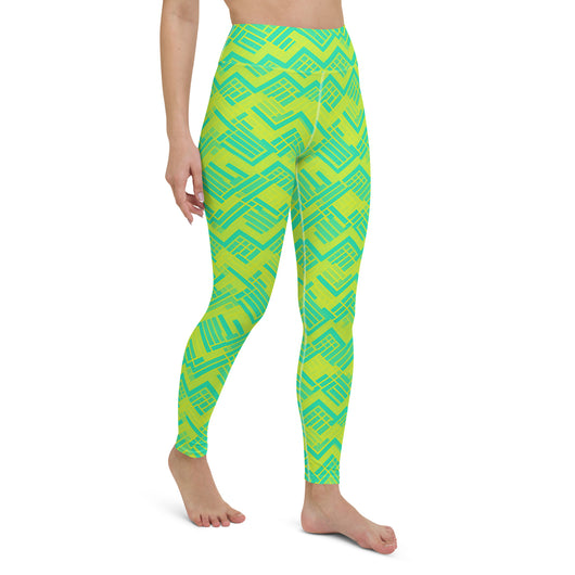 [GeoModa] Lemon Zest Yoga Leggings Leggings The Hyper Culture