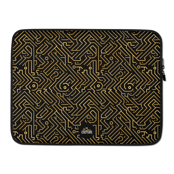 [GeoModa] Black Maze Laptop Sleeve
