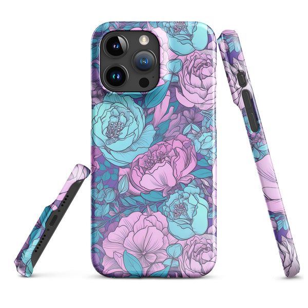 [Floral Bloom] Azure Spree Snap case for iPhone®