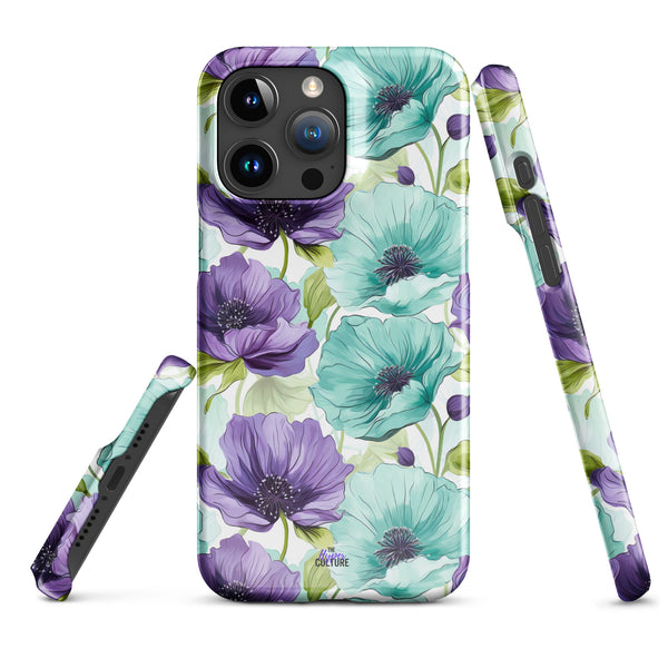 [Floral Bloom] Azure Blooms Snap case for iPhone®