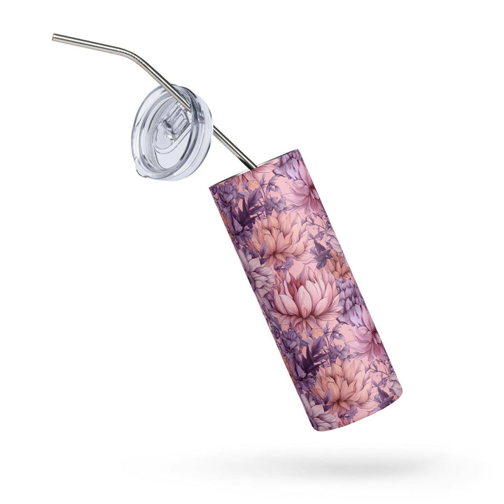 [Floral Bloom] Pink Bliss Stainless steel tumbler Tumblers The Hyper Culture