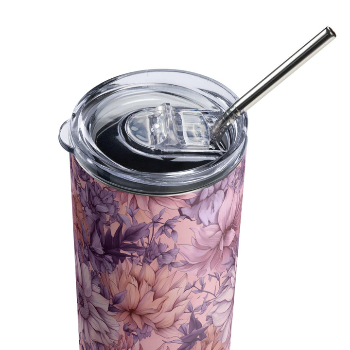 [Floral Bloom] Pink Bliss Stainless steel tumbler Tumblers The Hyper Culture