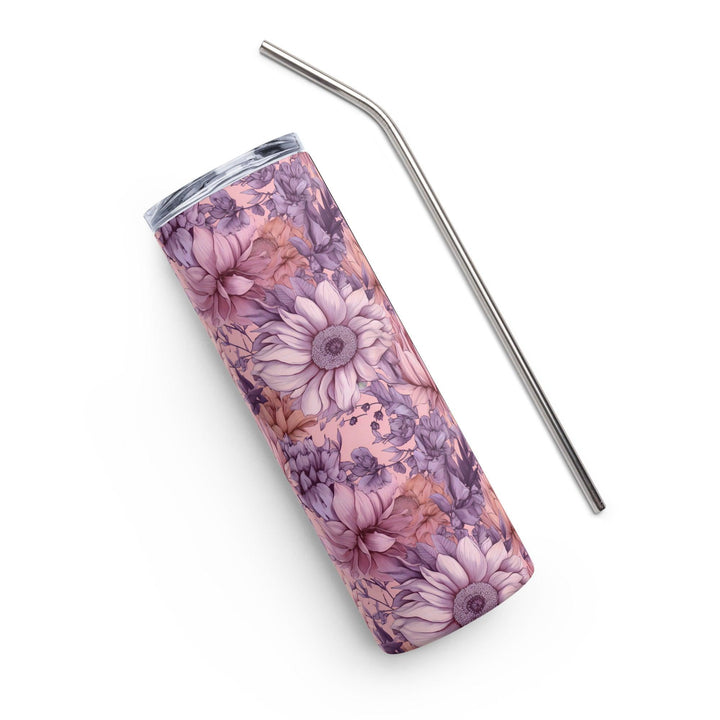 [Floral Bloom] Pink Bliss Stainless steel tumbler Tumblers The Hyper Culture
