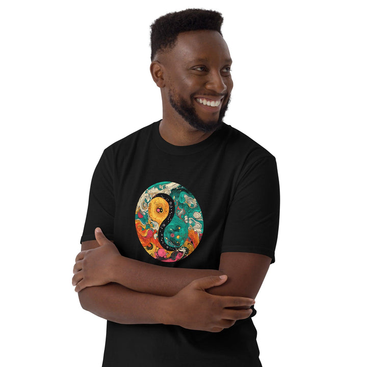 [Yin Yang] Vibrant Chaos Short-Sleeve Unisex T-Shirt T-shirt The Hyper Culture
