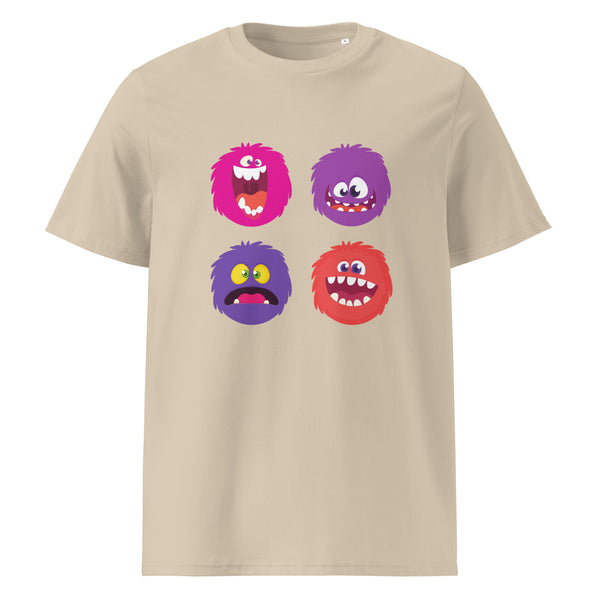 [Pop Toon] Quirky Quartet Unisex Organic Cotton Graphic T-shirt