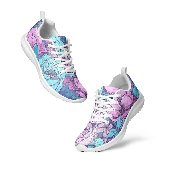 [Floral Bloom] Azure Spree Women’s Ultralight Flyknit Athletic Shoes