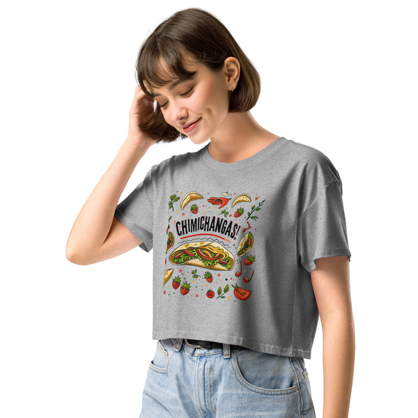 [Epicurean Vogue] Chimichangas! Women’s Crop Top