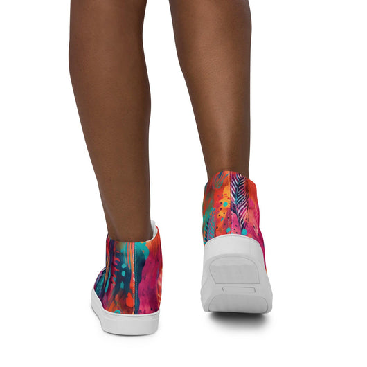 [Gypsy Soul] Free Feather Women’s high top canvas shoes Shoes The Hyper Culture