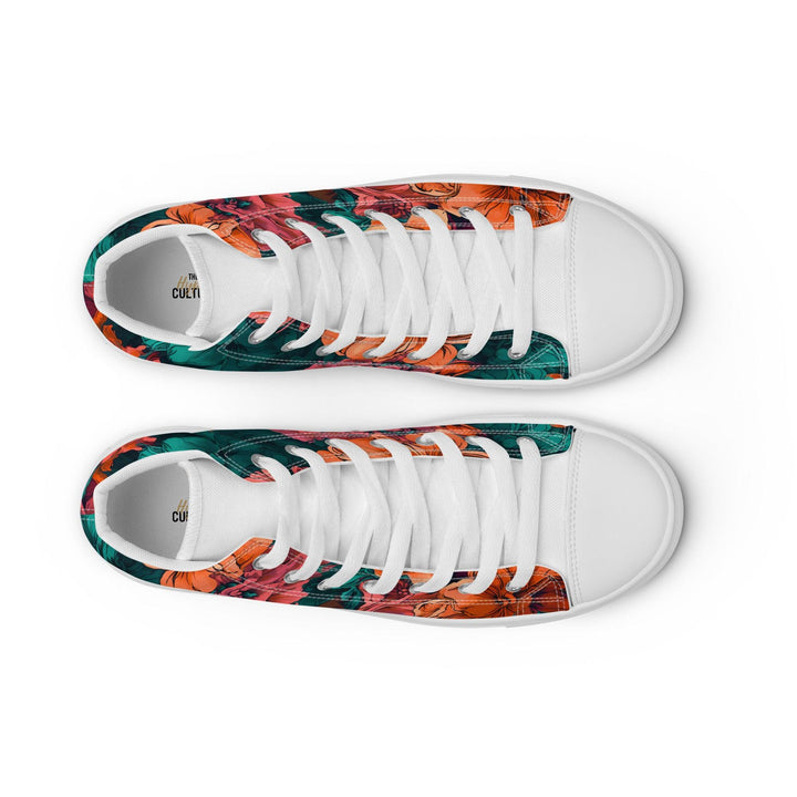 [Floral Bloom] Lumina Women’s high top canvas shoes Shoes The Hyper Culture