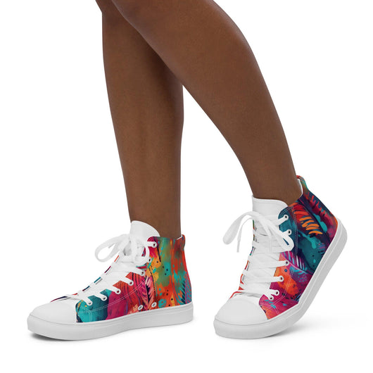 [Gypsy Soul] Free Feather Women’s high top canvas shoes Shoes The Hyper Culture