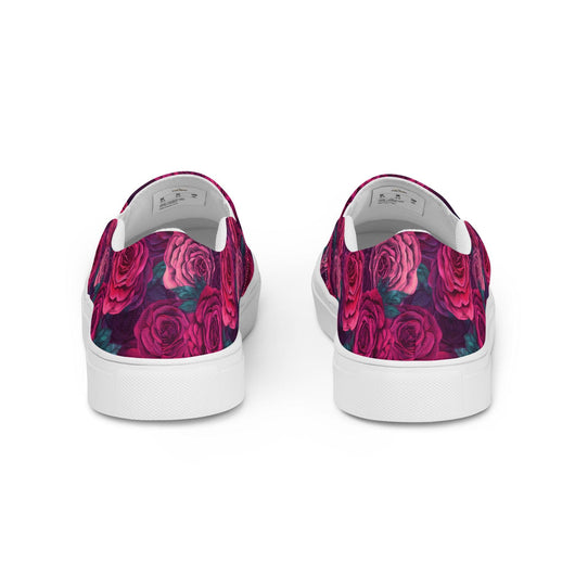 [Floral Bloom] Rose Women’s slip-on canvas shoes Shoes The Hyper Culture