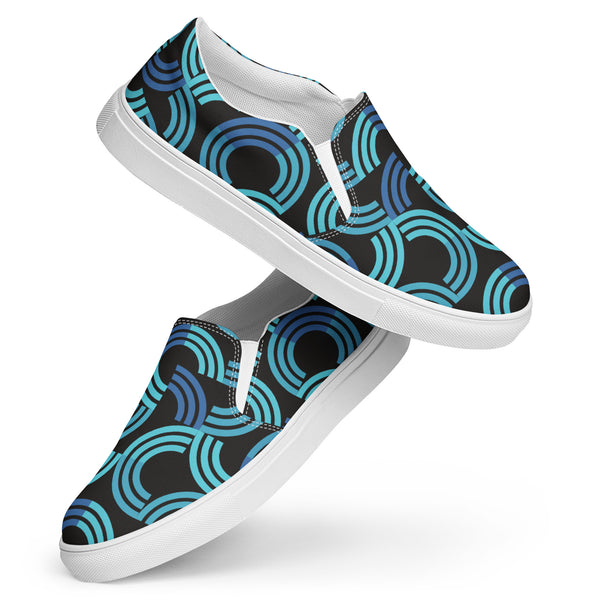 [GeoModa] Glacial Arcs Women’s Slip-on Canvas Shoes