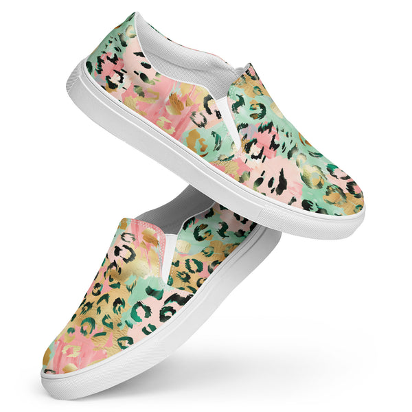 [Wild Side] Blush Safari Women’s Slip-on Canvas Shoes
